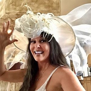 White Kentucky Derby hat